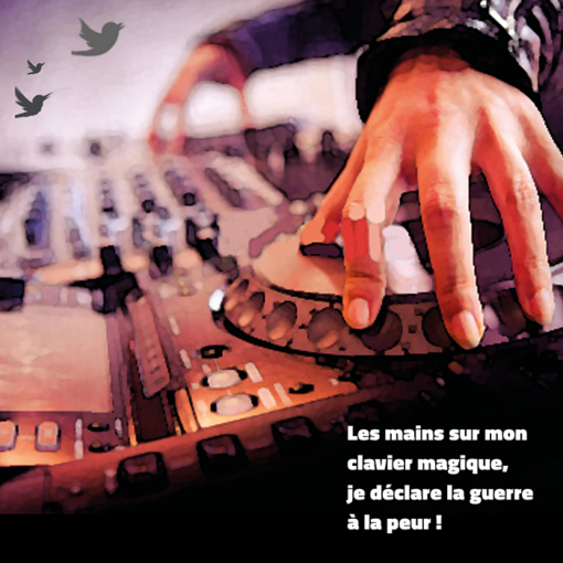 Les mains sur mon clavier magique, je déclare la guerre à la peur! #Jenaipasportéplainte