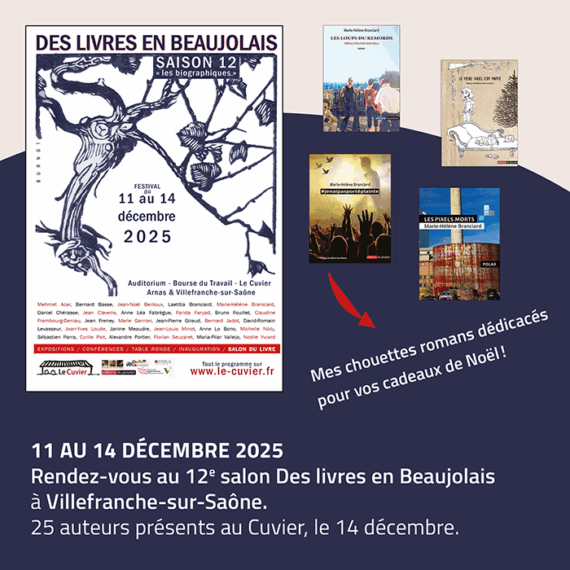 Des Livres en Beaujolais #12 – Les biographiques – 11 au 14 décembre – Villefranche-sur-Saône