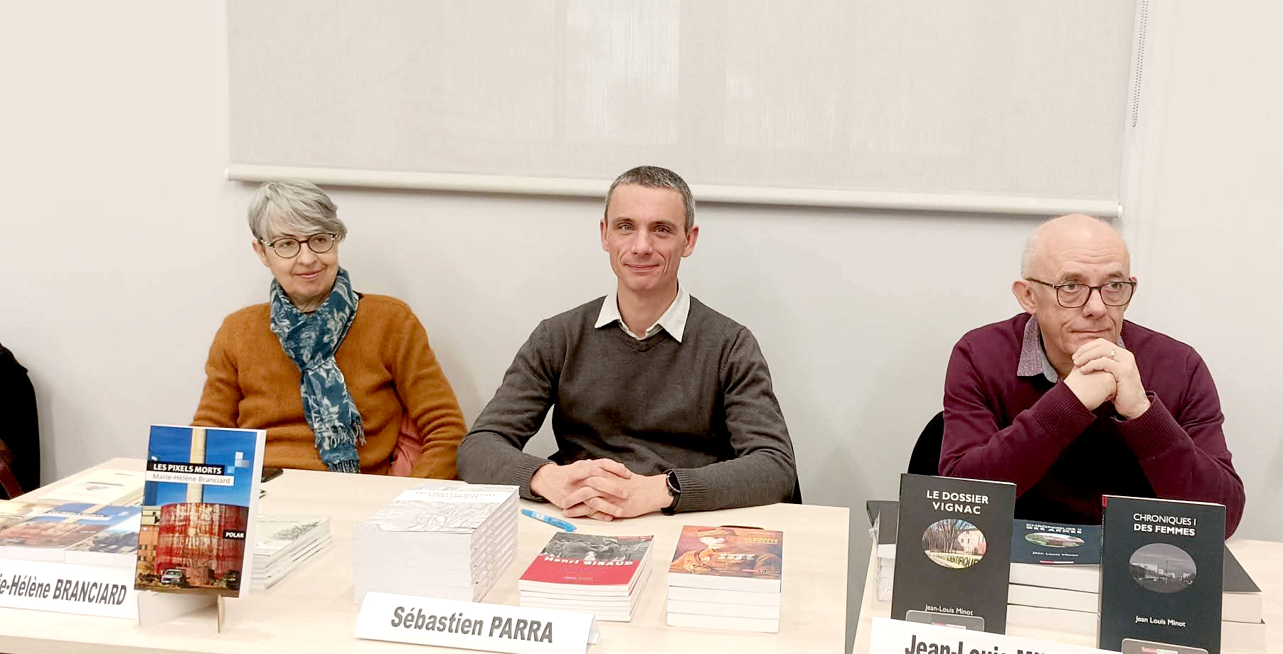 12e Salon Des Livres en Beaujolais - Marie-Hélène Branciard, Sébastien Parra et Jean-Louis Minot